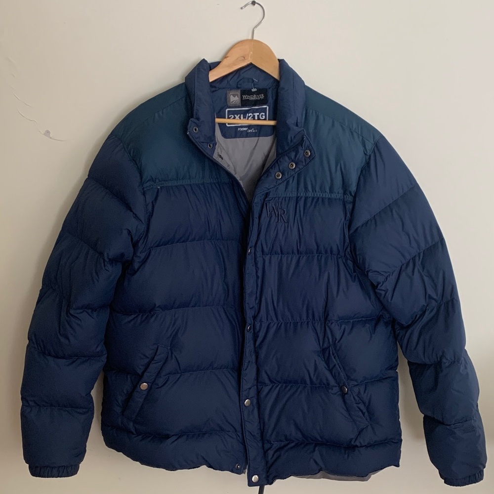 Woman’s Vintage WindRiver Goose Down  Navy Puffer Jacket